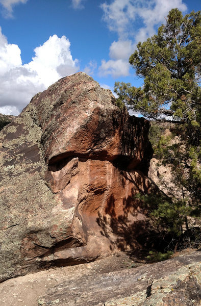 Catchpenny Rock's east face.