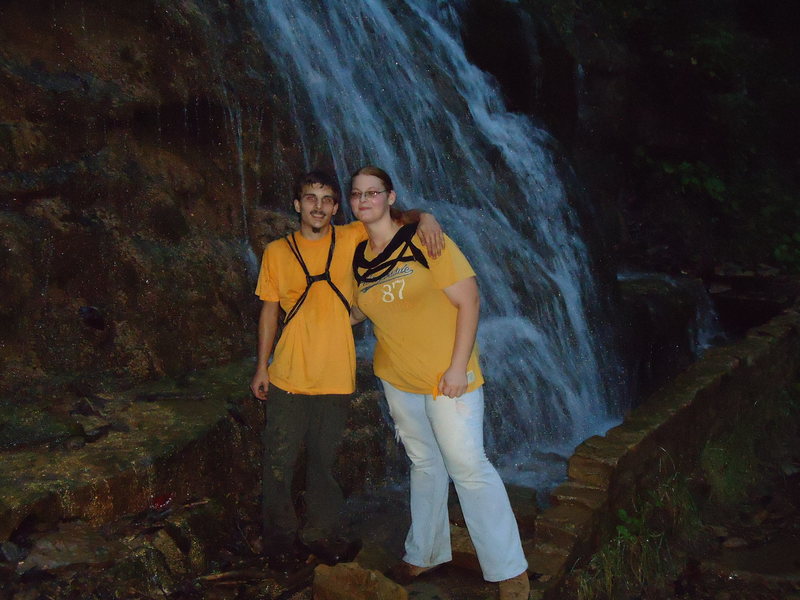 This is me and my girl at at New River on one of the trails. I free climbed up the waterfall just for fun.