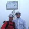 Le Tour de France trip, 2010. Late friend Lee and I atop famed Hautacam climb in Pyrenees.