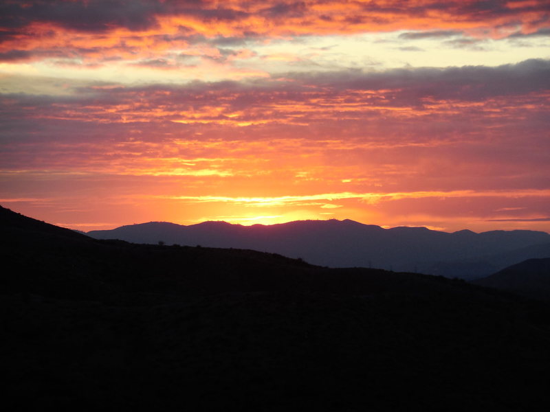 Sunset over Texas Canyon.