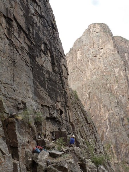 On the Veranda, looking right to the start of pitch 7.