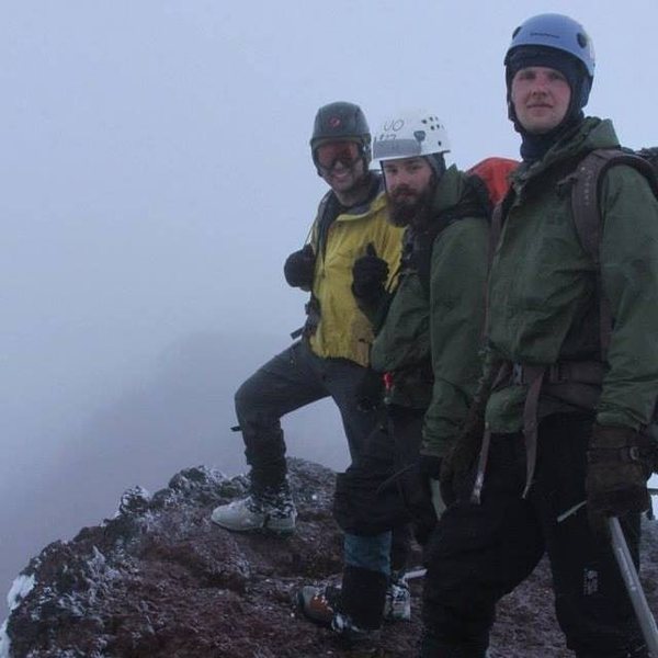 Myself, Ryan Kautz, and Mason Murphy on top of Ball Butte enjoying splitter Oregon weather. Photo Cred Will Saunders