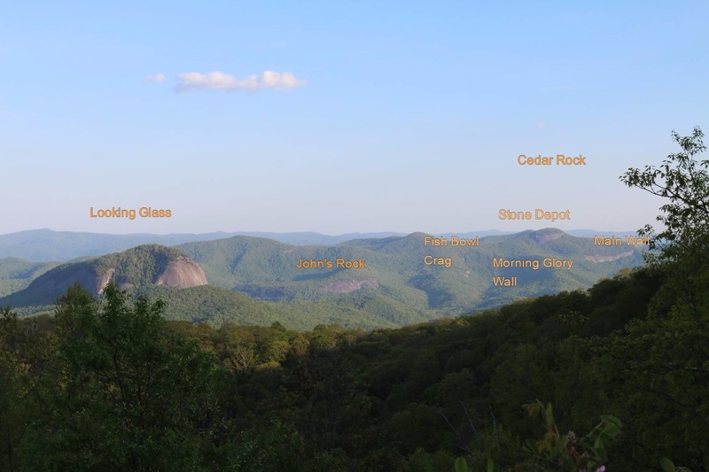 Looking Glass, John's Rock, and Cedar Rock from Cherry Gap overlook.<br>
<br>
Photo by Trish Ciaffone