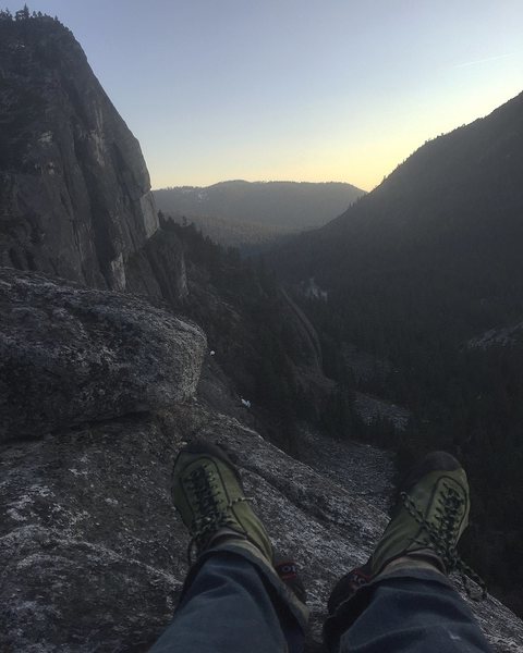 Catching the sunset from the top.