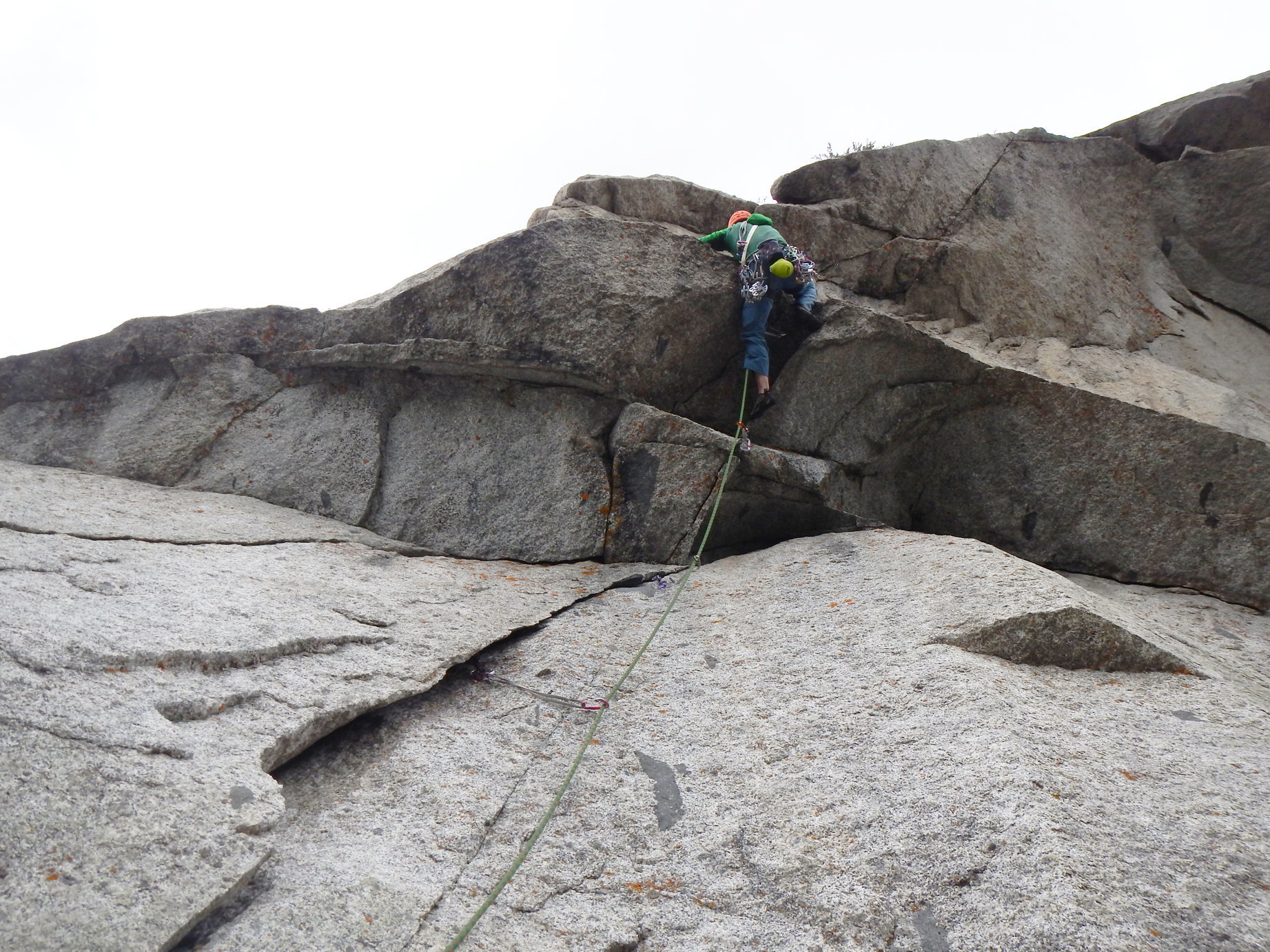 On the first roof of pitch 3. Eight feet to the left you can see the infamous mantle on Cymbals