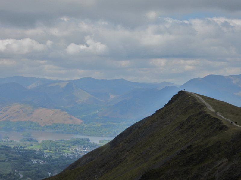 Looking west from the summit of Blencathra Mt