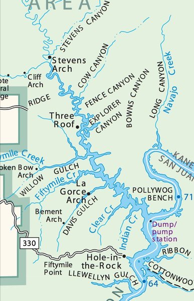 Glen Canyon NRA Area Map via National Park Service