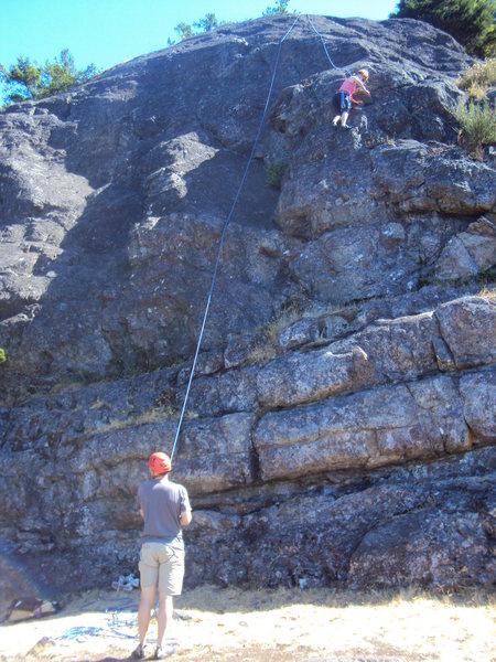 Toproping Wacko, Friction Slab