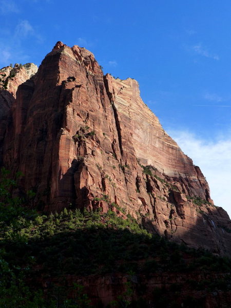 view of the route from Emerald Pools trail