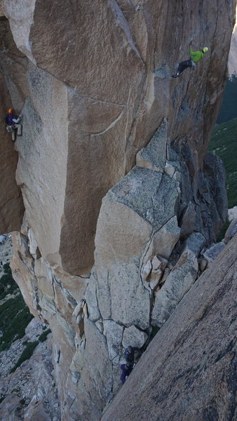 Looking over at Aguja Frey from the p2 anchor