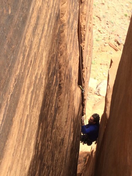 Lance Lemkau coming up the awesome last pitch. Reminiscent of Space Tower, but even nicer.