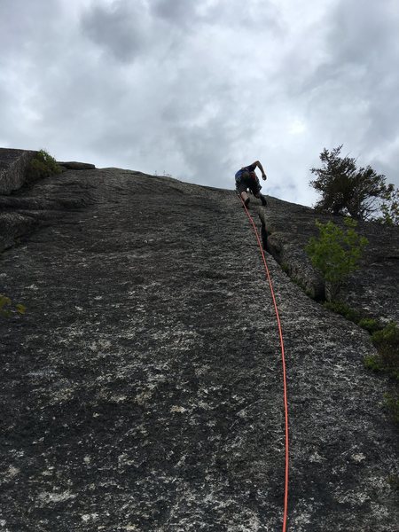 Tom on the second pitch crack