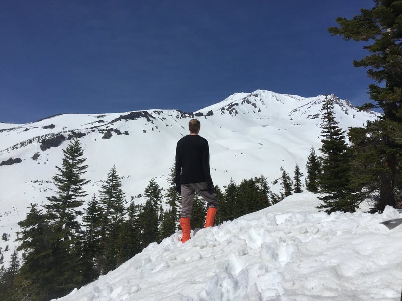 avalanche gulch from the treeline. <br>
not in sight - misery hill & the summit