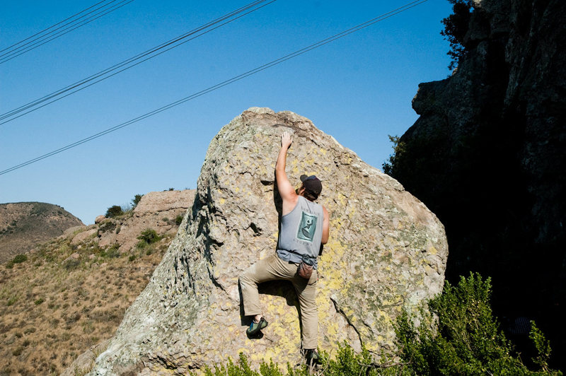 Alex getting to the top out