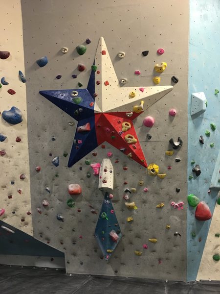 Summit Climbing Gym in Carrollton, TX - Lots of fun problems and some short routes (no lead). Very cool circuit bouldering area.