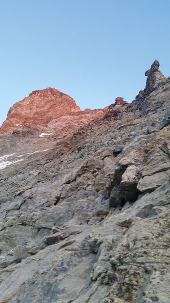 Looking up the route to the Slovay hut