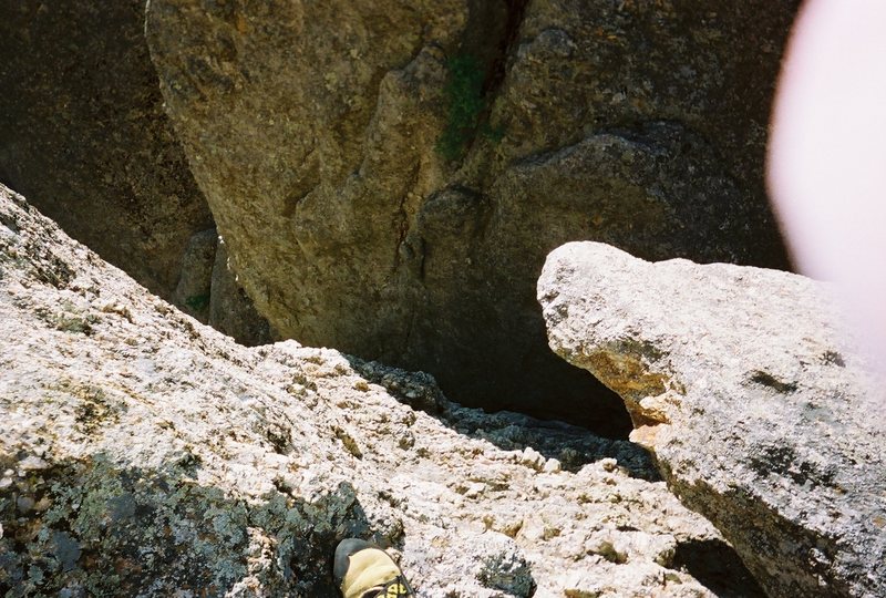 Halfway up-- some interesting climbing for 5.2!?