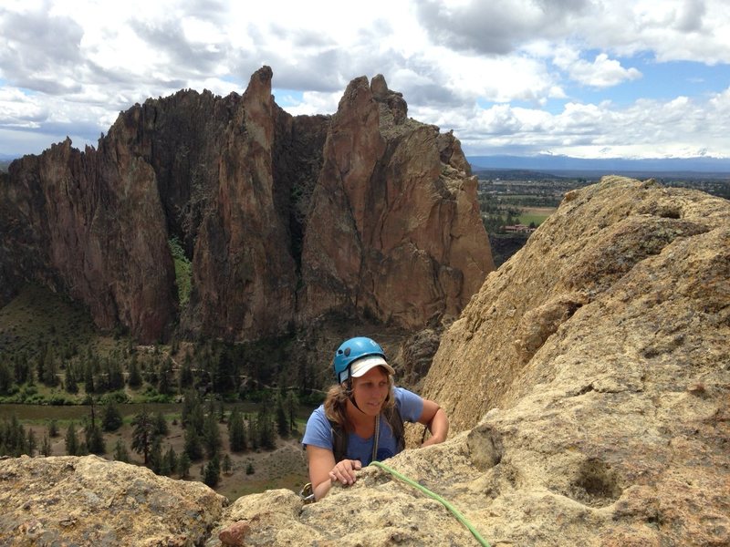 h at the top of zion. amazing views from the last pitch/summit.