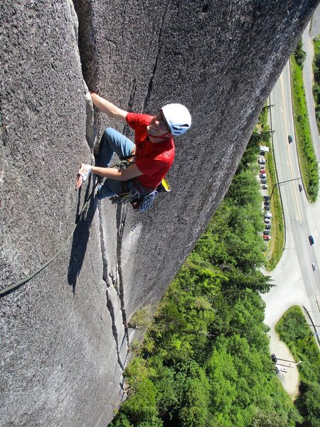 Todd on Pitch 3 of Calculus Crack. You know it's steep when the road is vertical. =)