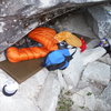 One of the two bivy caves at the base