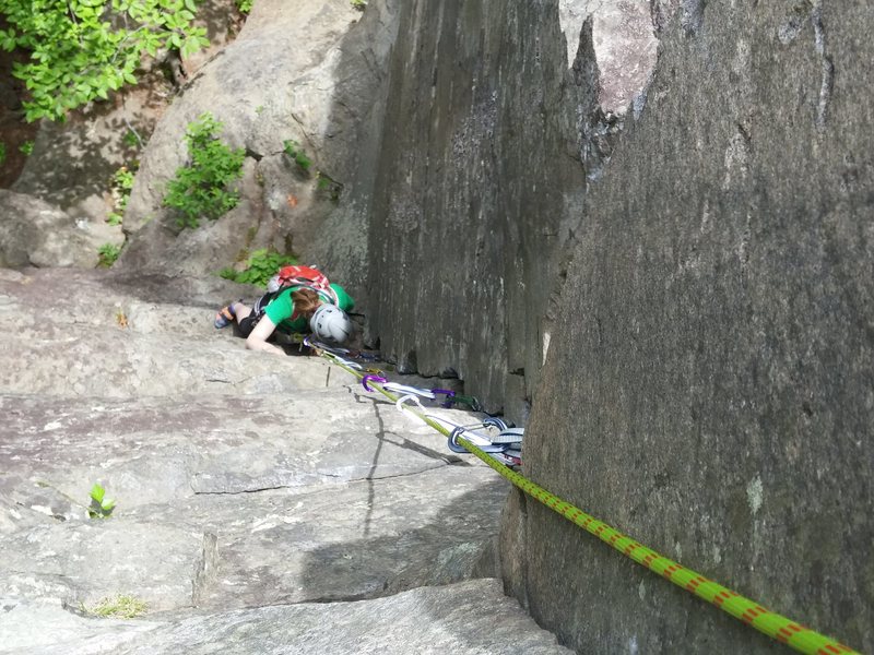 Following on Green Route.