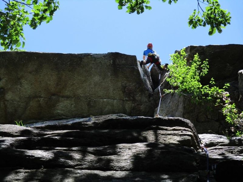 Such a cool climb. Only in the Gunks would a fantastic feature like this cleft go at 5.7.