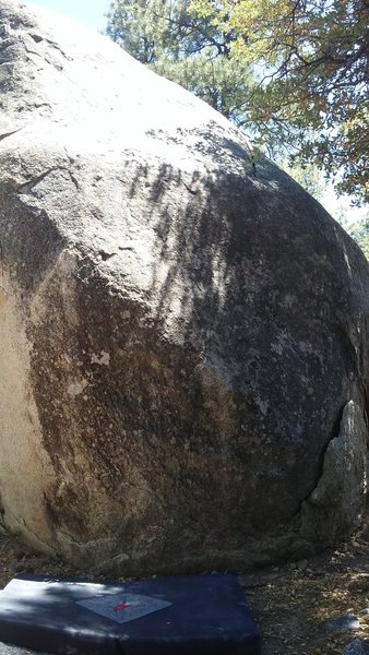 V3 face climb next to Helen Lieback