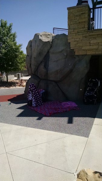 Notice the stroller and other fun landing obstacles.