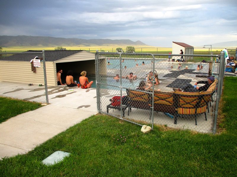 After a day of climbing in the City, take a dip at the Durfree Hotsprings in Almo....
