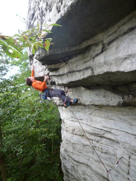 One of the crux moves on Dharmakaya.