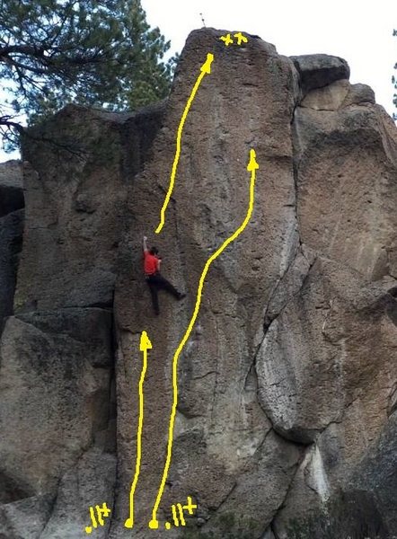 Trifle Tower. Two routes, each .11+. That looks like Lonnie Kauk soloing. Great climber.