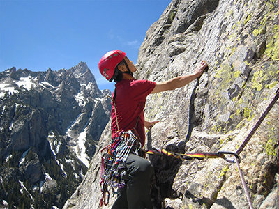 Nobuyuki “Yuki” Fujita on the second pitch of the Highway to Heaven route.