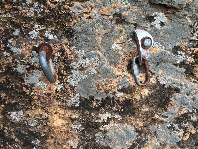 Anchors for creek show.