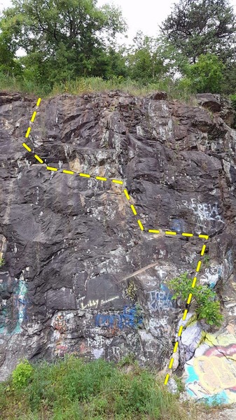 The route is pretty evident once you get up to the first ledge.