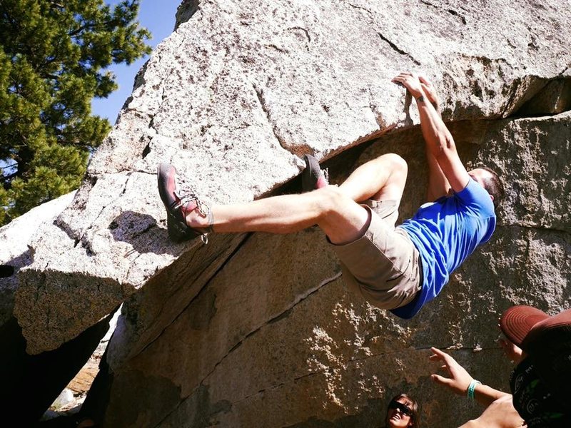 Chad cruising through the overhang portion.