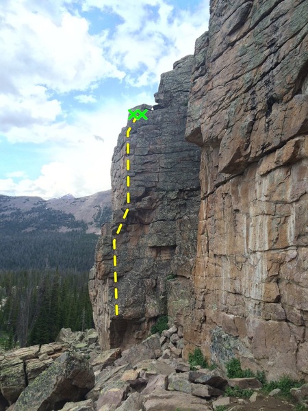 Looking back from the far right side of the wall