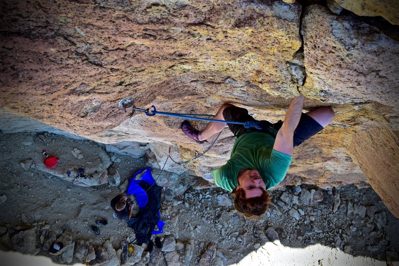 Scott E. working up the steep buckets