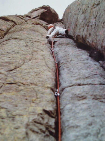 Durrance - 1974 Painter's Pants, pitons and doubled biner's (no slings) !