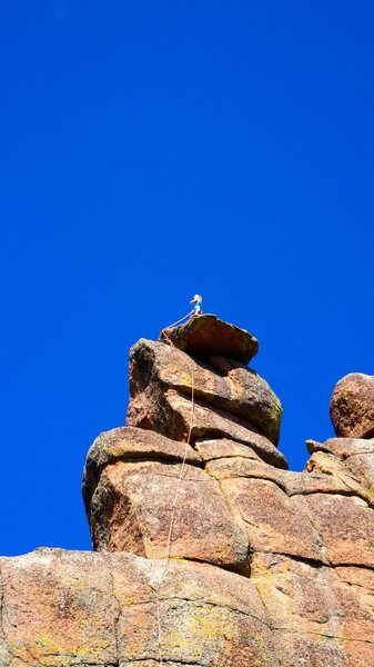 Climber on the summit.
