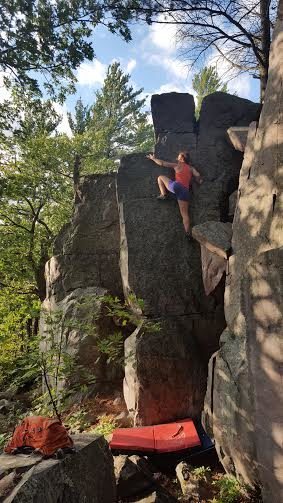 Tanya topping out. Very chill route