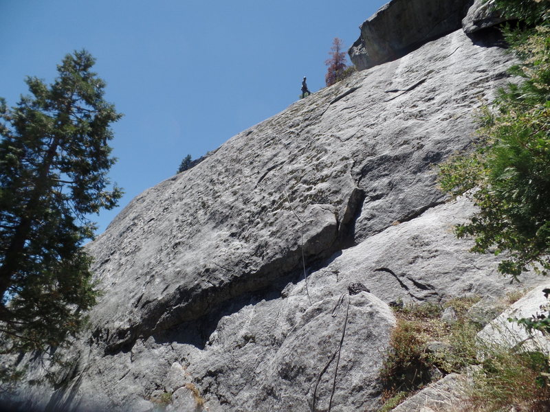 from the bottom looking up the route<br>