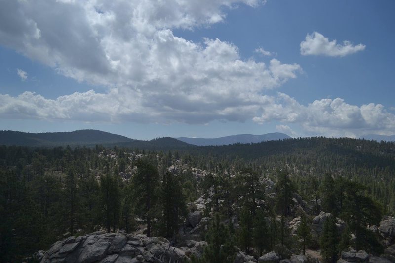 The view you see once you send your route on Coyote Crag.