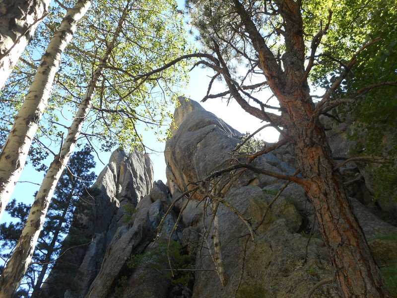 Thunder Road-- 5.9+--All the way up this big spur-like feature. Quite a memorable climb.