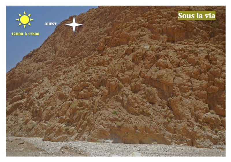 Climbing in Morocco Escalade au Maroc<br>
Guidebook climbing in the Todra gorges <br>
Sous la via area