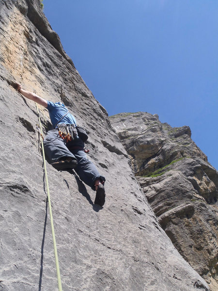 One of the 6c crimpy pitches