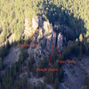 Aerial photo of the canine cliffs