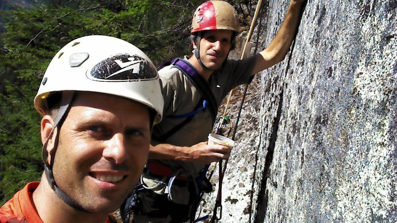 This right after cleaning the pitch HITAGA. We rappelled after break and Jon freed the pitch and I followed. That was another productive day, one of many with you Jon.