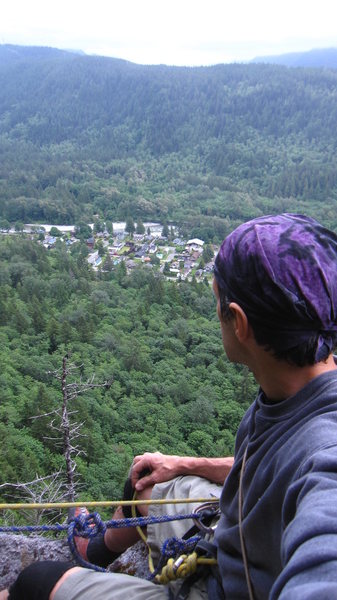 Looking out from the top of Lookout Point, on the "velvet pedestal".