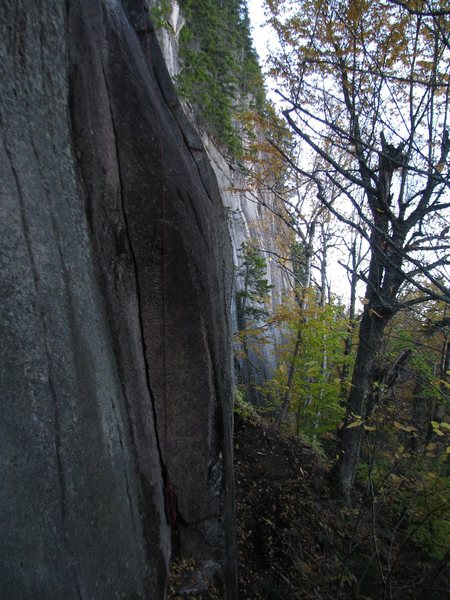 The start of the Wiessner Corner - Beanstalk Wall in the background