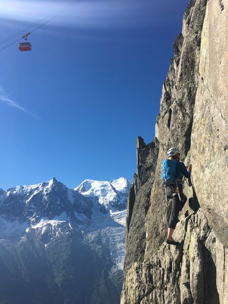 Cable car access to the semi-alpine climbing of Le Brevent!